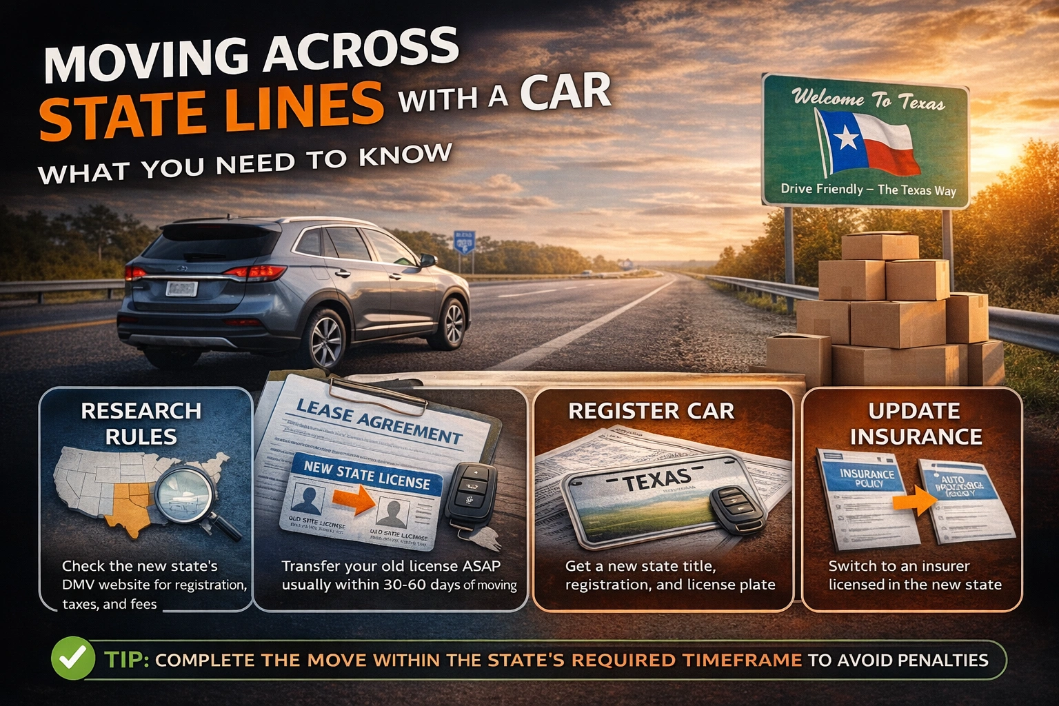 Moving Across State Lines With a Car: Plan the Smoothest Route